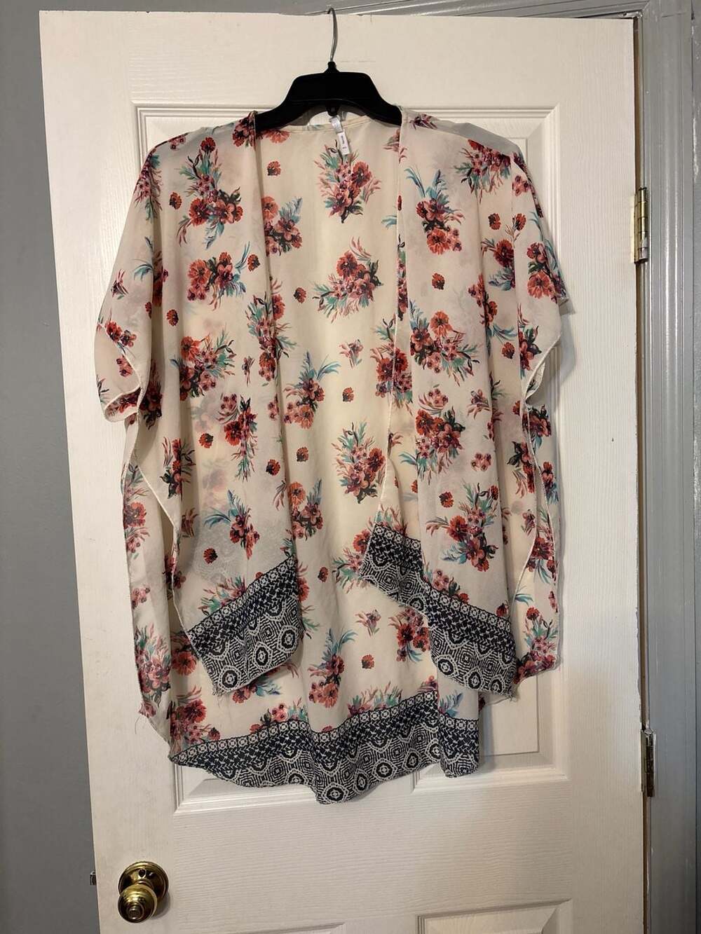 Live 4 TRUTH Floral Print Sheer Kimono Cardigan Size XL